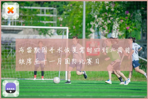 布雷默因手术恢复需时四到六周将缺席至十一月国际比赛日